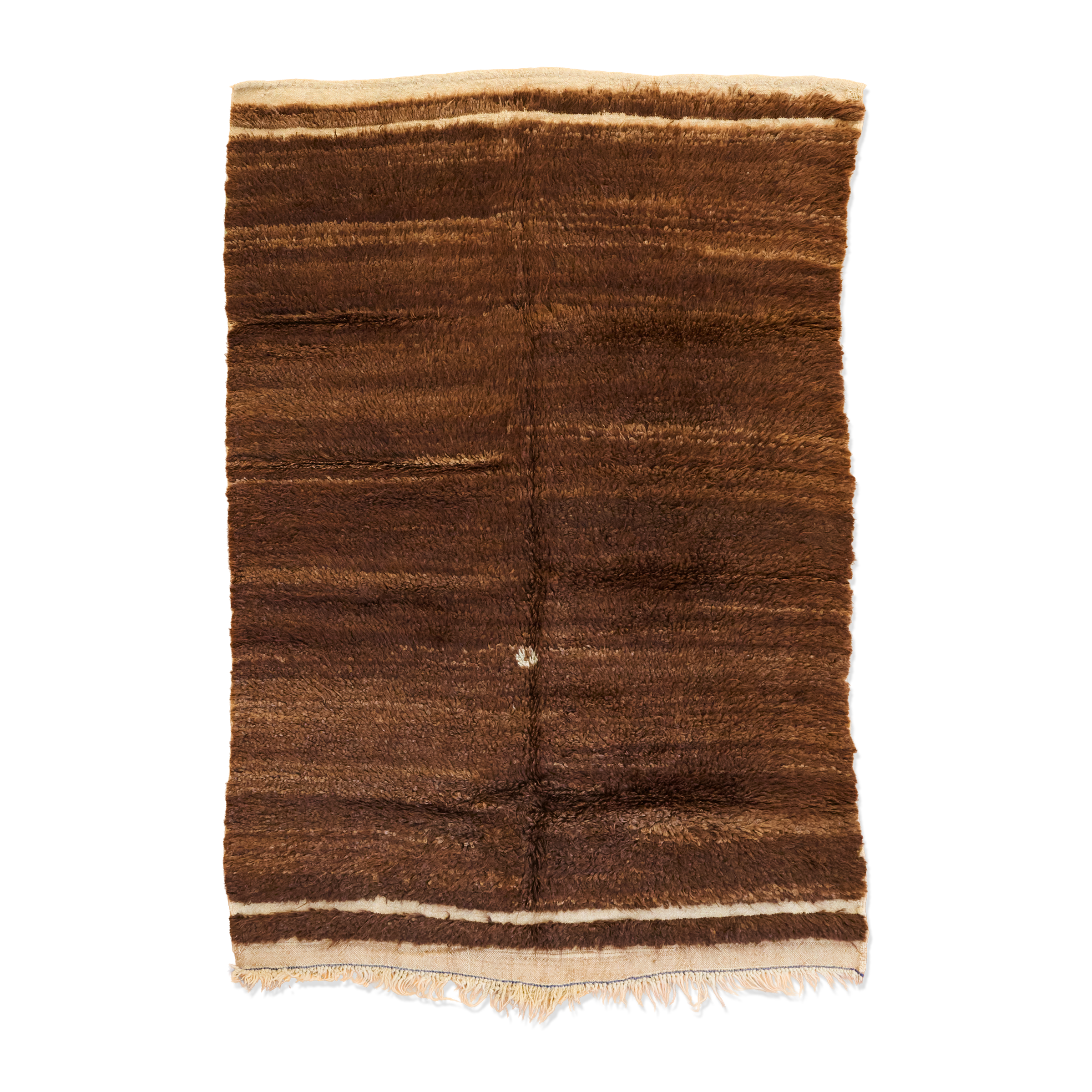 Minimalist ‘Evil Eye’ Mohair Tulu, Turkey (c. 1920)