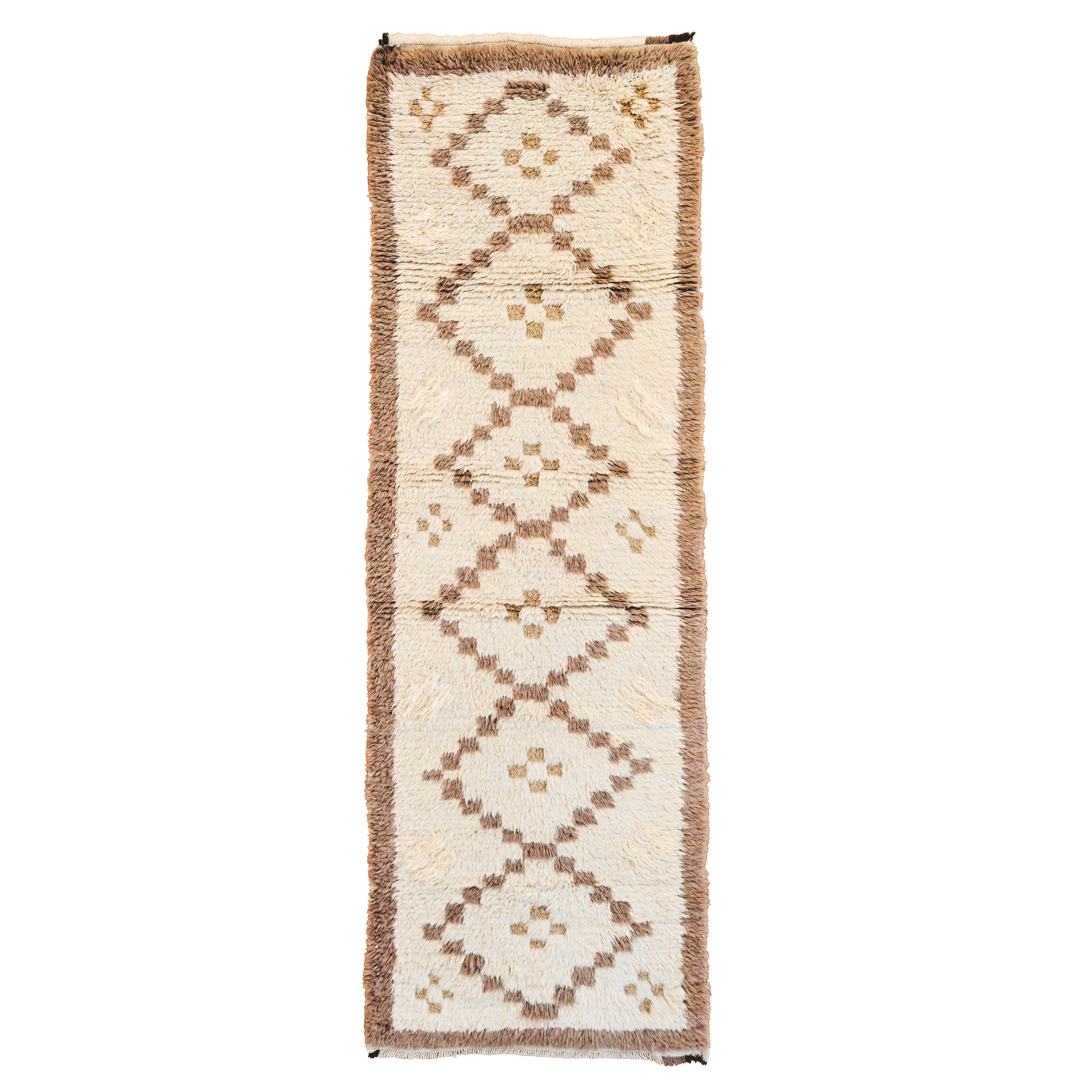 Plush Turkmen ‘3D’ Mohair and Camel Runner, Turkey (c. 1930)