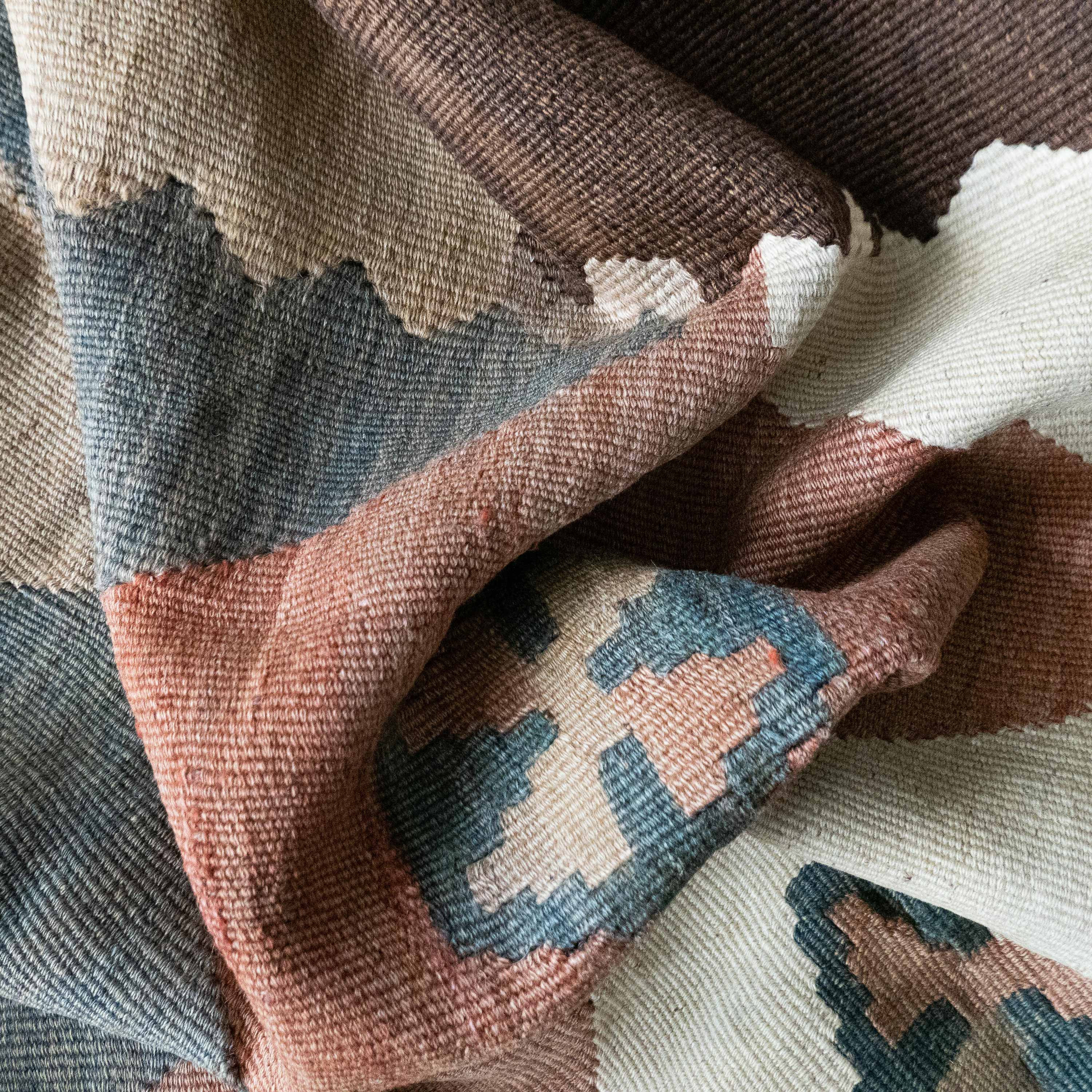 Abstract Geometric ‘Arab’ Kilim, Central Asia (c. 1900)