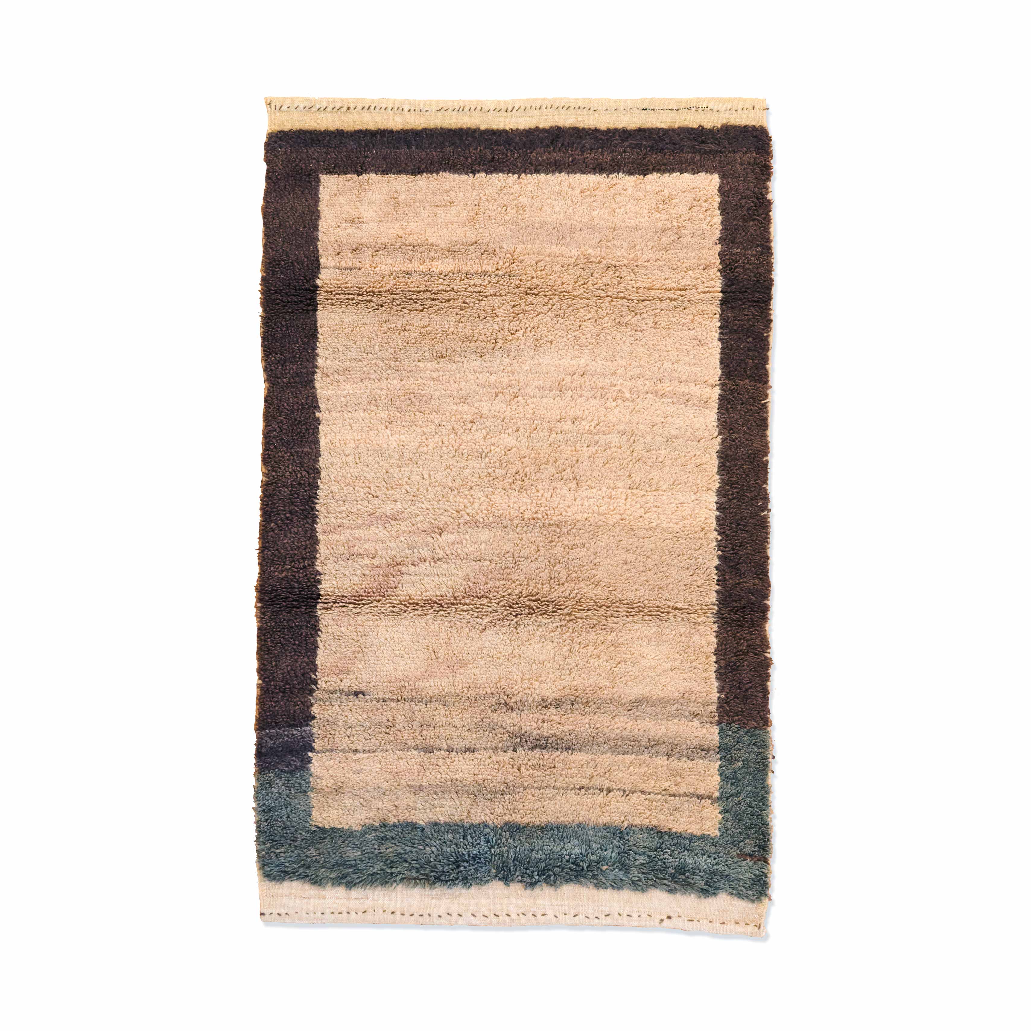 Caramel Brown Open-Field Çekme Tülü Rug, Turkey (c. 1940)