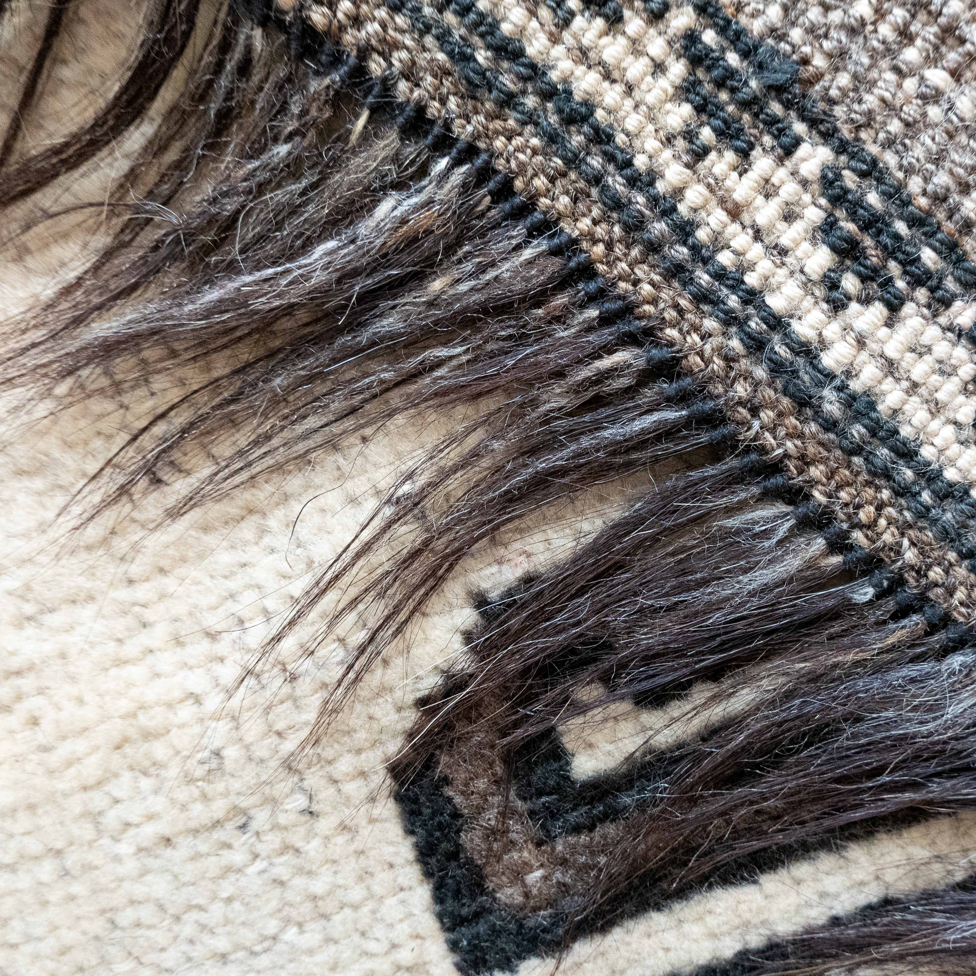 Undyed Wool Qashqai ‘Serpent’ Gabbeh, Iran (c. 1950)