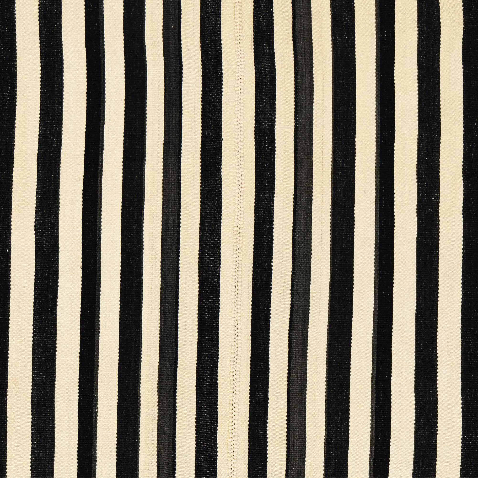 Rare Black and Cream Striped Qashqai Jajim, Persia (c. 1920)