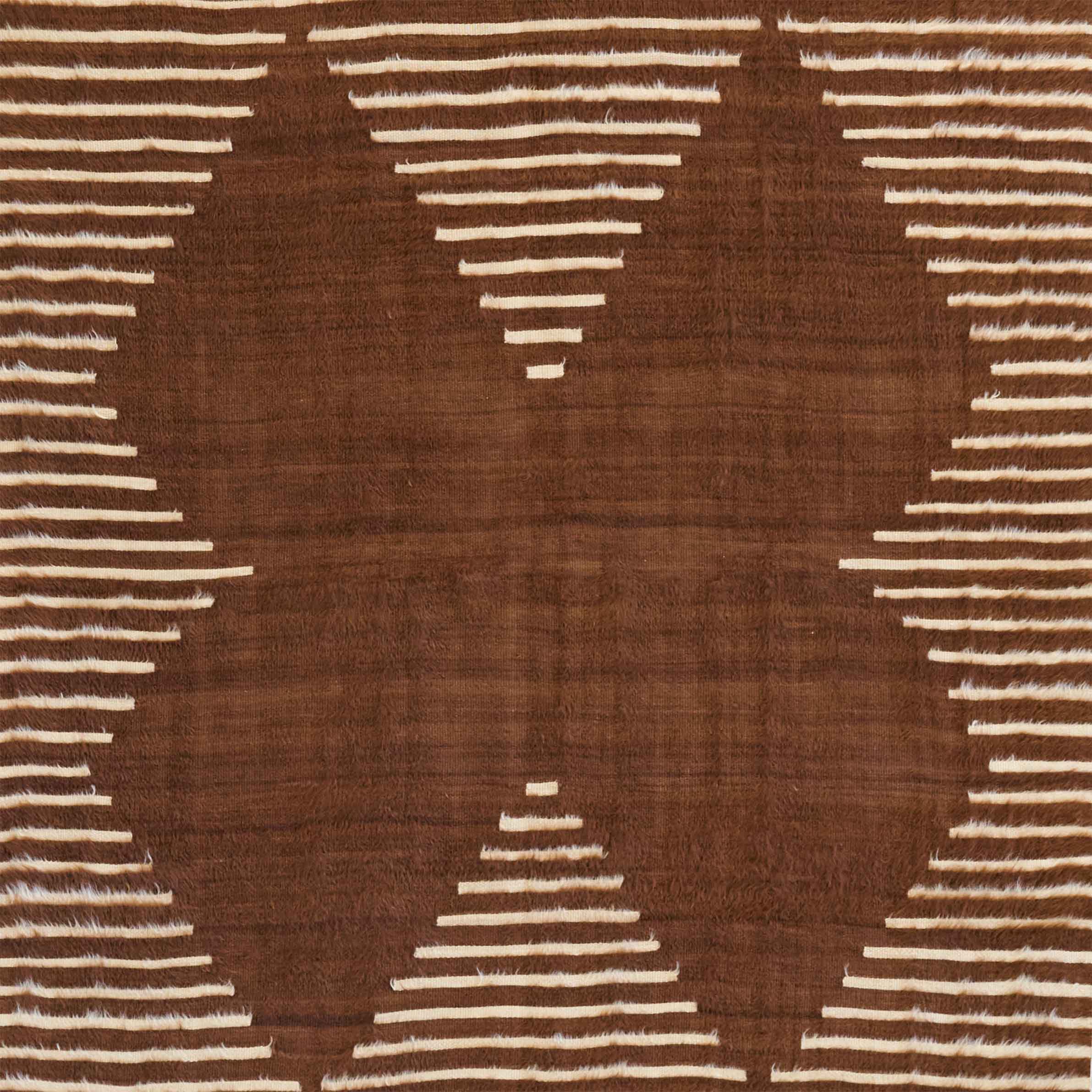 ‘Butterfly’ Kilim in Silky Brown Mohair, Siirt (c. 1950)