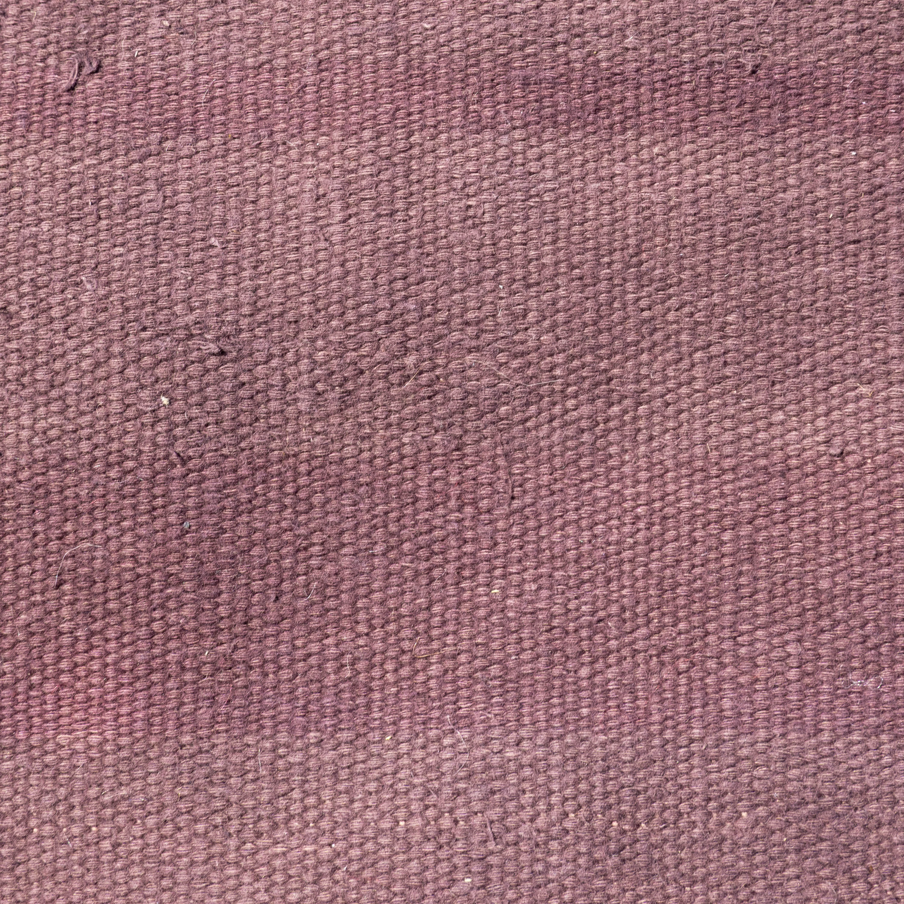 Monumental Duotone Aubergine and Taupe Open-Field Dhurrie, India (c. 1940)