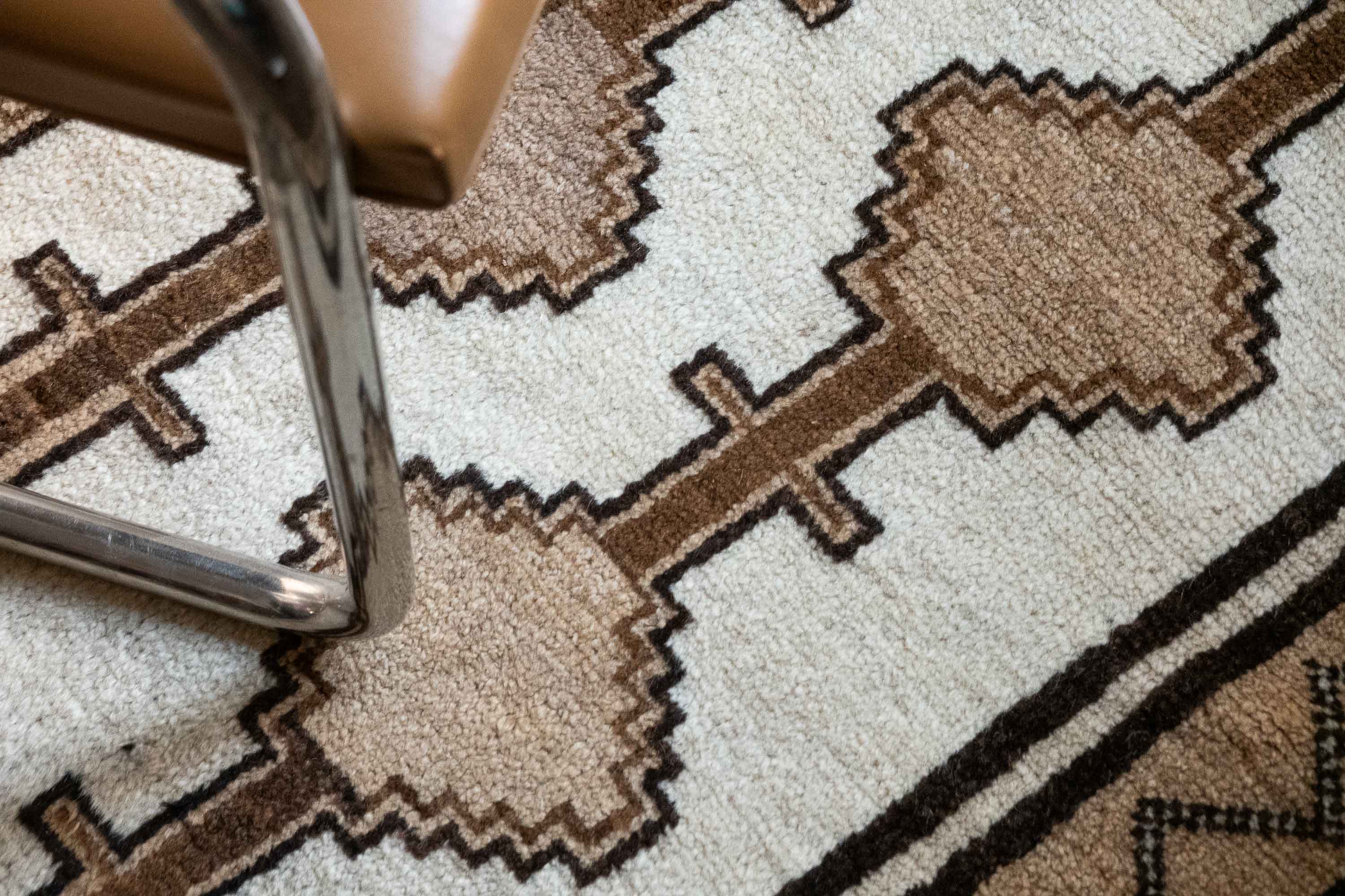 Undyed Wool Qashqai Totem Gabbeh, Iran (c. 1950)