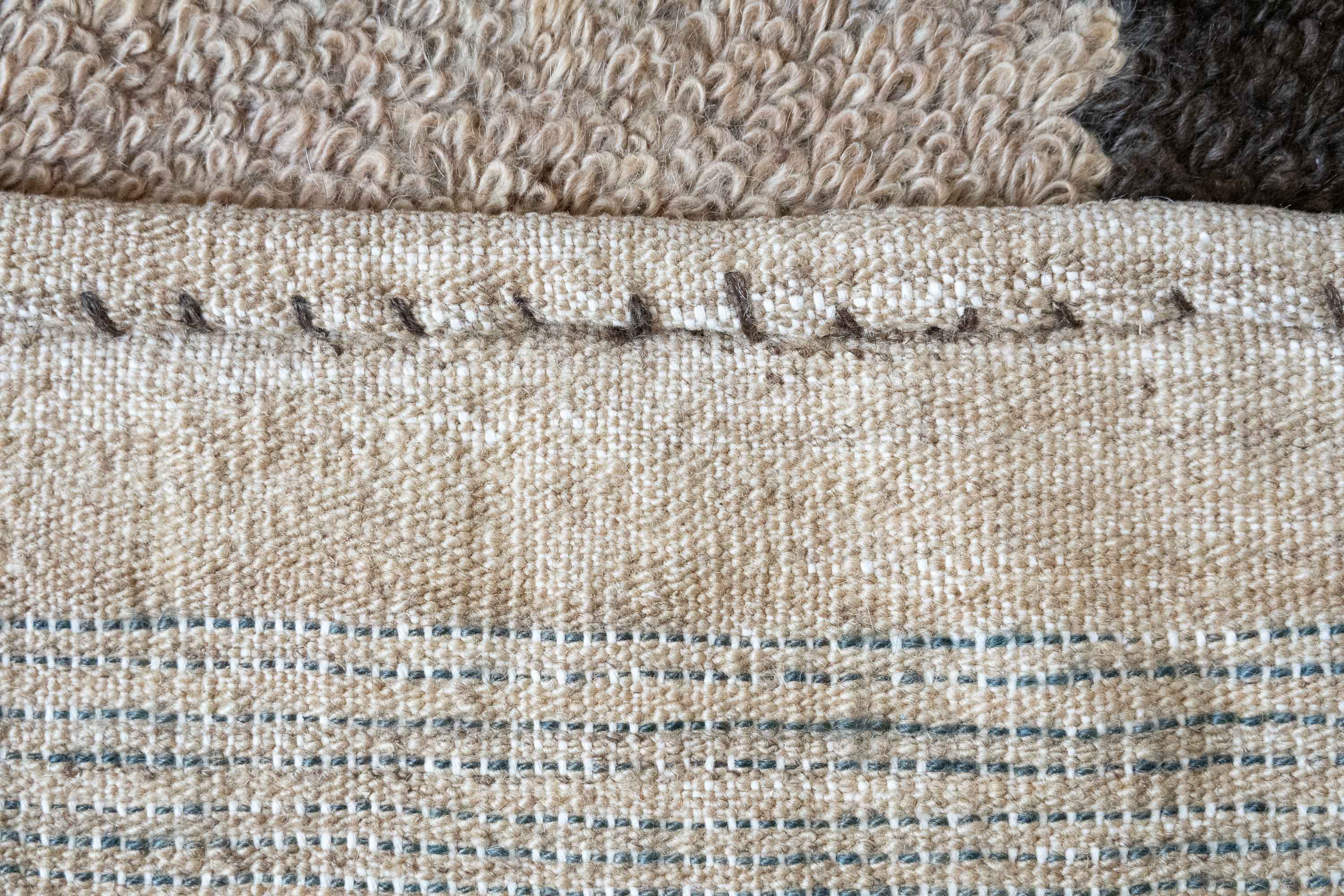 Caramel Brown Open-Field Çekme Tülü Rug, Turkey (c. 1940)