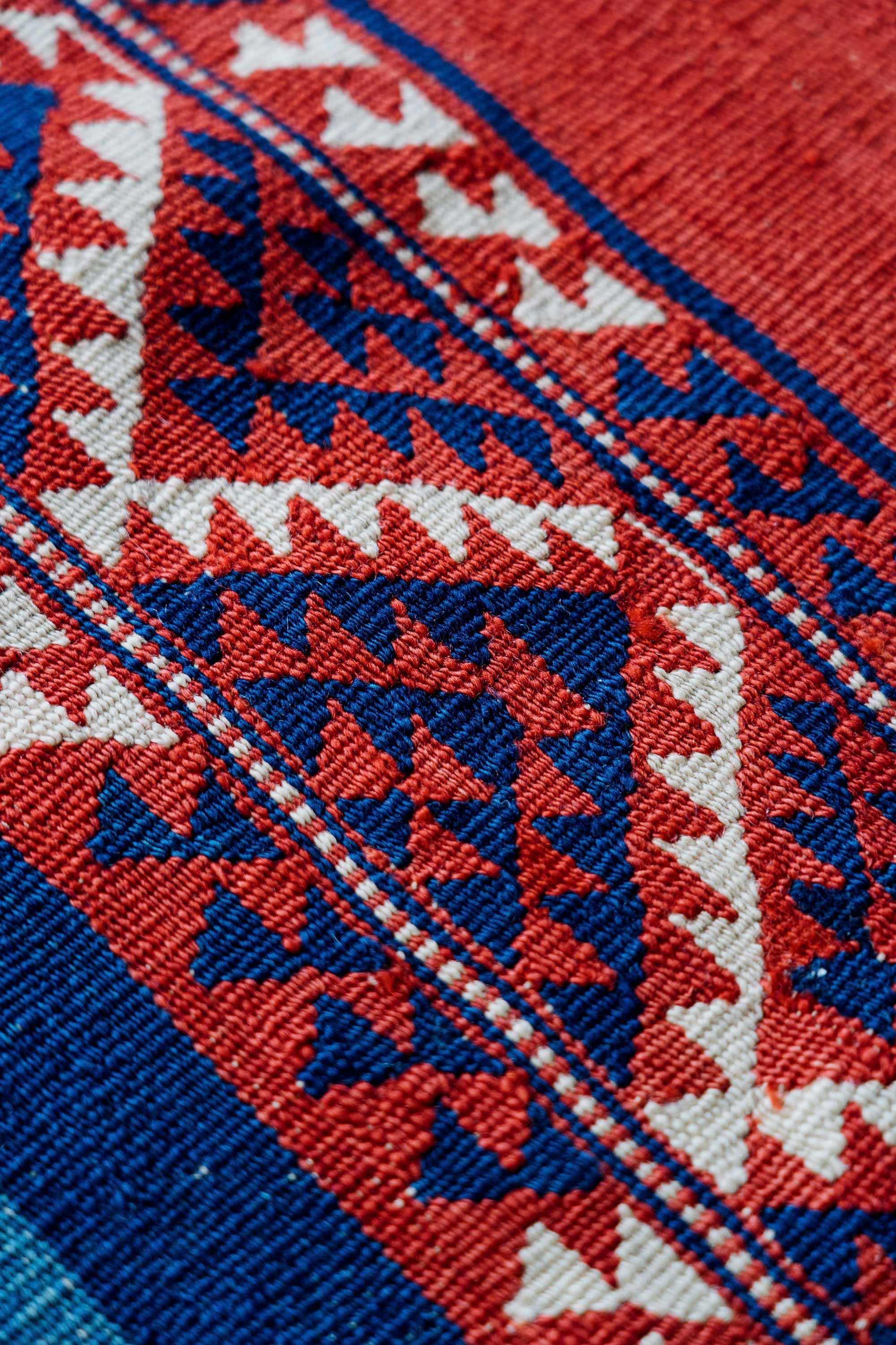 Geometric West Anatolian Prayer Rug, Turkey (c. 1850)