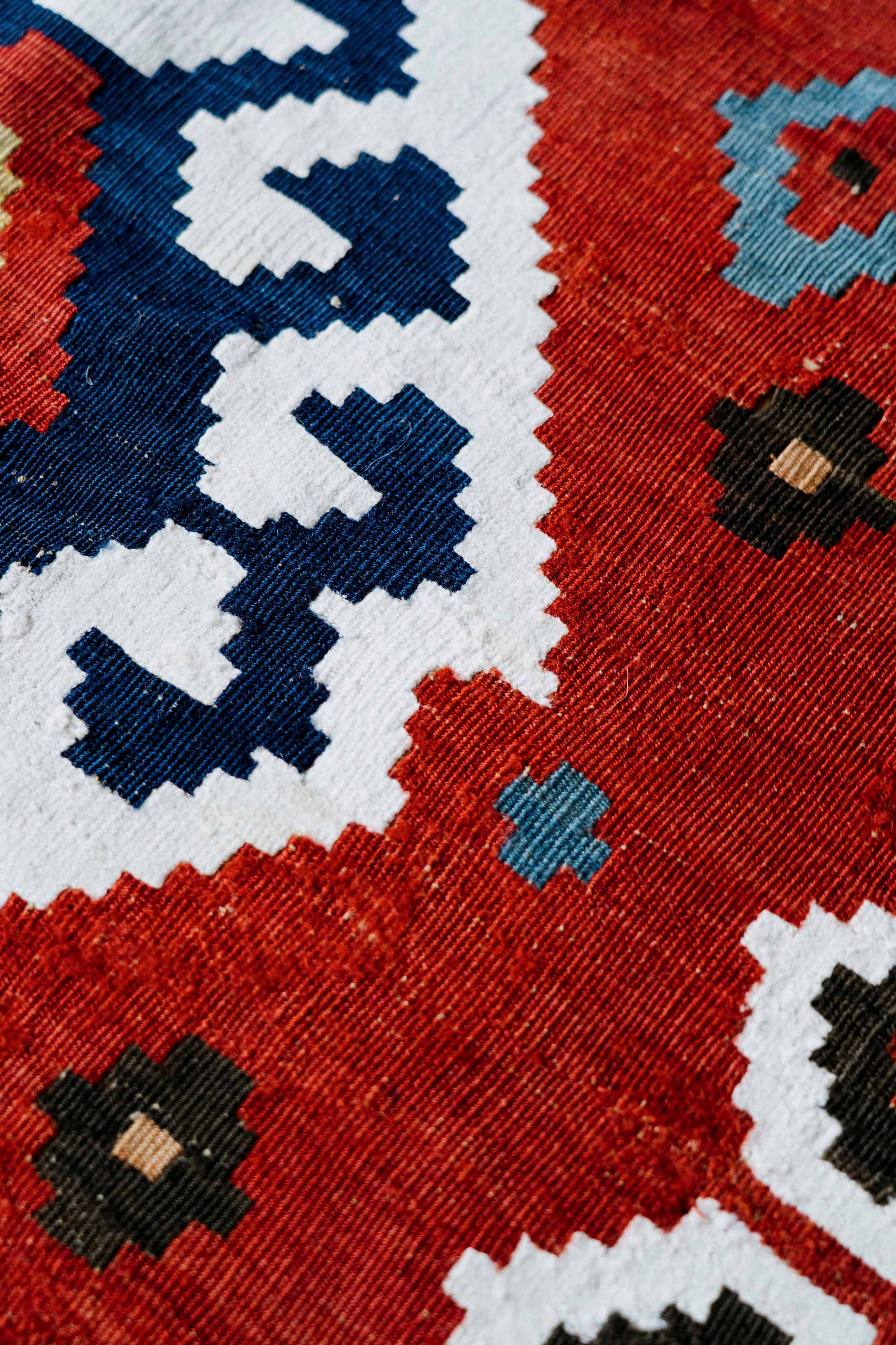 Shahsevan Wool and Cotton Antique Long Kilim, Persia (c. 1880)
